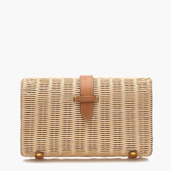 J. Crew Handbags - J. Crew Natural Rattan Straw Clutch